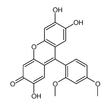 9-(2,4-dimethoxyphenyl)-2,6,7-trihydroxyxanthen-3-one Structure