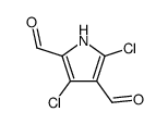 3,5-dichloro-1H-pyrrole-2,4-dicarboxaldehyde结构式
