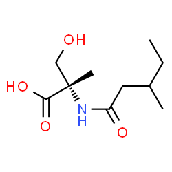 Serine,2-methyl-N-(3-methyl-1-oxopentyl)-结构式