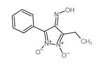 4H-Pyrazol-4-one,3-ethyl-5-phenyl-, oxime, 1,2-dioxide Structure