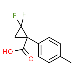 2,2-二氟-1-(对甲苯基)环丙烷-1-羧酸结构式