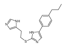 2-[2-(1H-imidazol-5-yl)ethylsulfanyl]-5-(4-propylphenyl)-1H-imidazole结构式