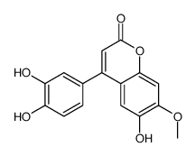 4-(3,4-dihydroxyphenyl)-6-hydroxy-7-methoxychromen-2-one Structure