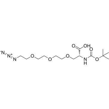 N-Boc-Azido-tris(ethylenoxy)-L-alanine Structure