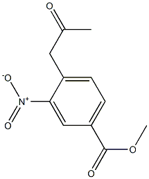 3-Nitro-4-(2-oxo-propyl)-benzoic acid methyl ester结构式