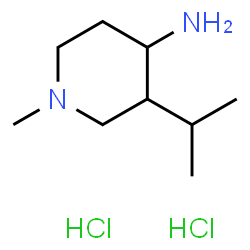 3-Isopropyl-1-methylpiperidin-4-amine dihydrochloride structure