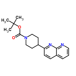 tert-butyl 4-(1,8-naphthyridin-2-yl)piperidine-1-carboxylate结构式