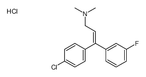 1-(p-Chlorophenyl)-1-(m-fluorophenyl)-3-dimethylaminoprop-1-ene hydroc hloride结构式