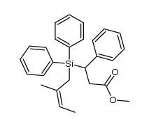 (Z)-methyl 3-((2-methylbut-2-en-1-yl)diphenylsilyl)-3-phenylpropanoate结构式