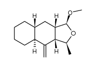 (1S,3S,3aS,4aS,8aR,9aS)-dodecahydro-1-methoxy-3-methyl-4-methylenenaphtho[2,3-c]furan Structure