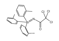 [(trichloroacetyl)imino]tris(2-methylphenyl)-λ5-bismuthane Structure