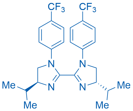 (4S,4'S)-4,4'-Diisopropyl-1,1'-bis(4-(trifluoromethyl)phenyl)-4,4',5,5'-tetrahydro-1H,1'H-2,2'-biimidazole picture