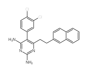 5-(3,4-dichlorophenyl)-6-(2-naphthalen-2-ylethyl)pyrimidine-2,4-diamine Structure
