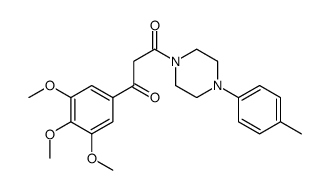 1-(p-Tolyl)-4-[3-(3,4,5-trimethoxyphenyl)-1,3-dioxopropyl]piperazine Structure