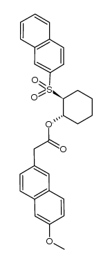 (+)-(6-methoxy-naphthalen-2-yl)-acetic acid (1S,2S)-2-(naphthalene-2-sulfonyl)-cyclohexyl ester Structure