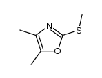 2-methylthio-4,5-dimethyloxazole结构式