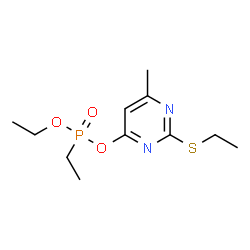 Ethylphosphonic acid ethyl 2-(ethylthio)-6-methyl-4-pyrimidinyl ester Structure