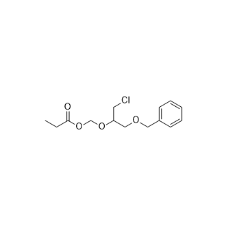 ((1-(Benzyloxy)-3-chloropropan-2-yl)oxy)methyl propionate structure