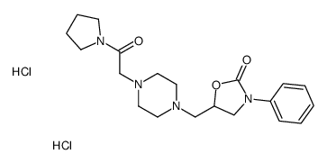 5-[[4-(2-oxo-2-pyrrolidin-1-ylethyl)piperazin-1-yl]methyl]-3-phenyl-1,3-oxazolidin-2-one,dihydrochloride结构式