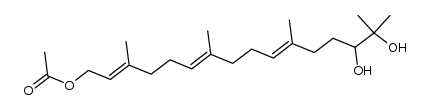 (6E,10E,14E)-16-acetoxy-2,6,10,14-tetramethyl-6,10,14-hexadecatriene-2,3-diol结构式