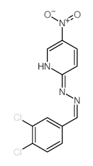 Benzaldehyde,3,4-dichloro-, 2-(5-nitro-2-pyridinyl)hydrazone结构式