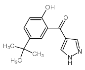 4-(2-hydroxy-5-tert-butylbenzoyl)pyrazole结构式