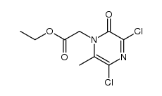 3,5-Dichloro-1-ethoxycarbonylmethyl-6-methylpyrazinone结构式