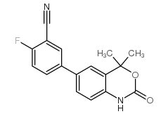 5-(4,4-DIMETHYL-2-OXO-2,4-DIHYDRO-1H-BENZO[D][1,3]OXAZIN-6-YL)-2-FLUOROBENZONITRILE structure