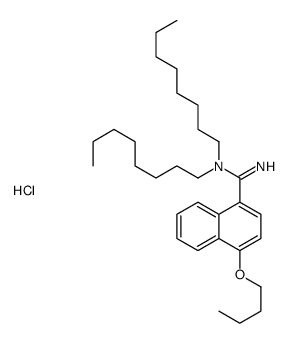 (4-butoxynaphthalene-1-carboximidoyl)-dioctylazanium,chloride结构式