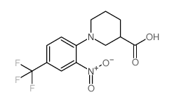 1-(2-NITRO-4-TRIFLUOROMETHYL-PHENYL)-PIPERIDINE-3-CARBOXYLIC ACID结构式