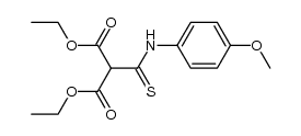 diethyl (4-methoxyphenyl)thiocarbamoylmalonate结构式