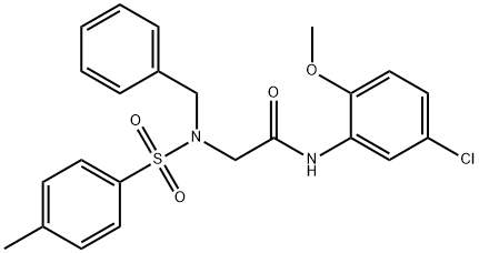 N~2~-benzyl-N-(5-chloro-2-methoxyphenyl)-N~2~-[(4-methylphenyl)sulfonyl]glycinamide结构式