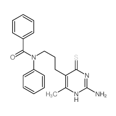 Benzamide,N-[3-(2-amino-1,6-dihydro-4-methyl-6-thioxo-5-pyrimidinyl)propyl]-N-phenyl- Structure