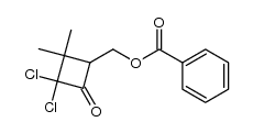 4-benzoyloxymethyl-2,2-dichloro-3,3-dimethylcyclobutanone结构式