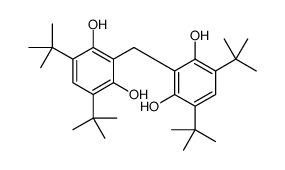 4,6-ditert-butyl-2-[(3,5-ditert-butyl-2,6-dihydroxyphenyl)methyl]benzene-1,3-diol Structure