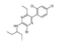 3-bromo-5-(2,4-dichlorophenyl)-6-ethyl-N-pentan-3-ylpyrazin-2-amine Structure