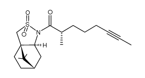 1-(10,10-dimethyl-3,3-dioxo-3λ6-thia-4-aza-tricyclo[5.2.1.01,5]dec-4-yl)-2-methyl-oct-6-yne-1-one Structure