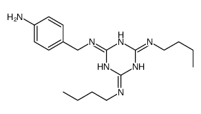 2-N-[(4-aminophenyl)methyl]-4-N,6-N-dibutyl-1,3,5-triazine-2,4,6-triamine结构式