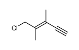 1-chloro-2,3-dimethyl-2-penten-4-yne结构式