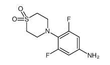 4-(1,1-dioxo-1,4-thiazinan-4-yl)-3,5-difluoroaniline结构式