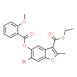 ethyl 6-bromo-5-((2-methoxybenzoyl)oxy)-2-methylbenzofuran-3-carboxylate picture