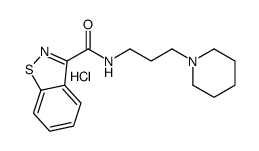N-(3-piperidin-1-ylpropyl)-1,2-benzothiazole-3-carboxamide,hydrochloride结构式