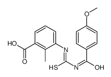 3-[(4-methoxybenzoyl)carbamothioylamino]-2-methylbenzoic acid结构式