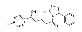 3-[5-(4-fluorophenyl)-5-hydroxypentanoyl]-4-phenyl-1,3-oxazolidin-2-one Structure