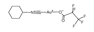 (cyclohexylisocyanide)gold pentafluoropropionate结构式