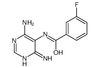 Benzamide, N-(4,6-diamino-5-pyrimidinyl)-3-fluoro- (9CI) structure