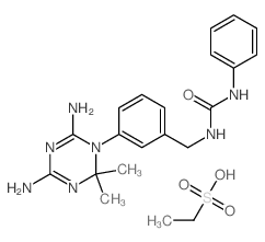1-[[3-(4,6-diamino-2,2-dimethyl-1,3,5-triazin-1-yl)phenyl]methyl]-3-phenyl-urea; ethanesulfonic acid Structure