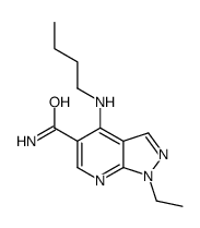 4-(butylamino)-1-ethylpyrazolo[3,4-b]pyridine-5-carboxamide结构式