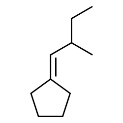 (2-Methylbutylidene)cyclopentane Structure