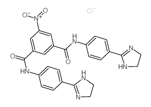 N,N-bis[4-(4,5-dihydro-1H-imidazol-2-yl)phenyl]-5-nitro-benzene-1,3-dicarboxamide结构式